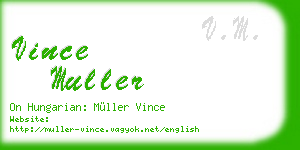 vince muller business card